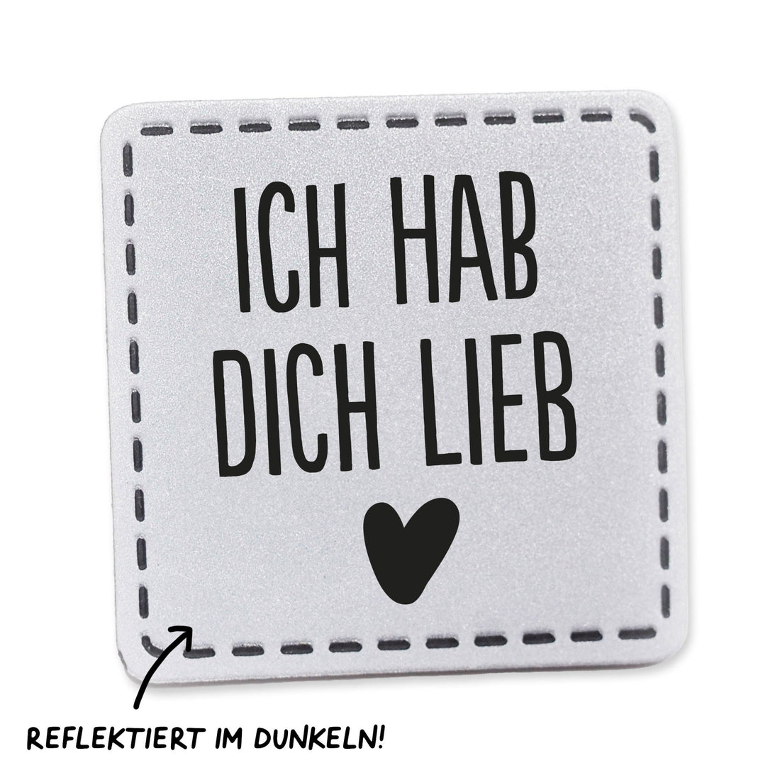 Reflektorlabel - Ich hab dich lieb *iron - on* - Paul & Clara