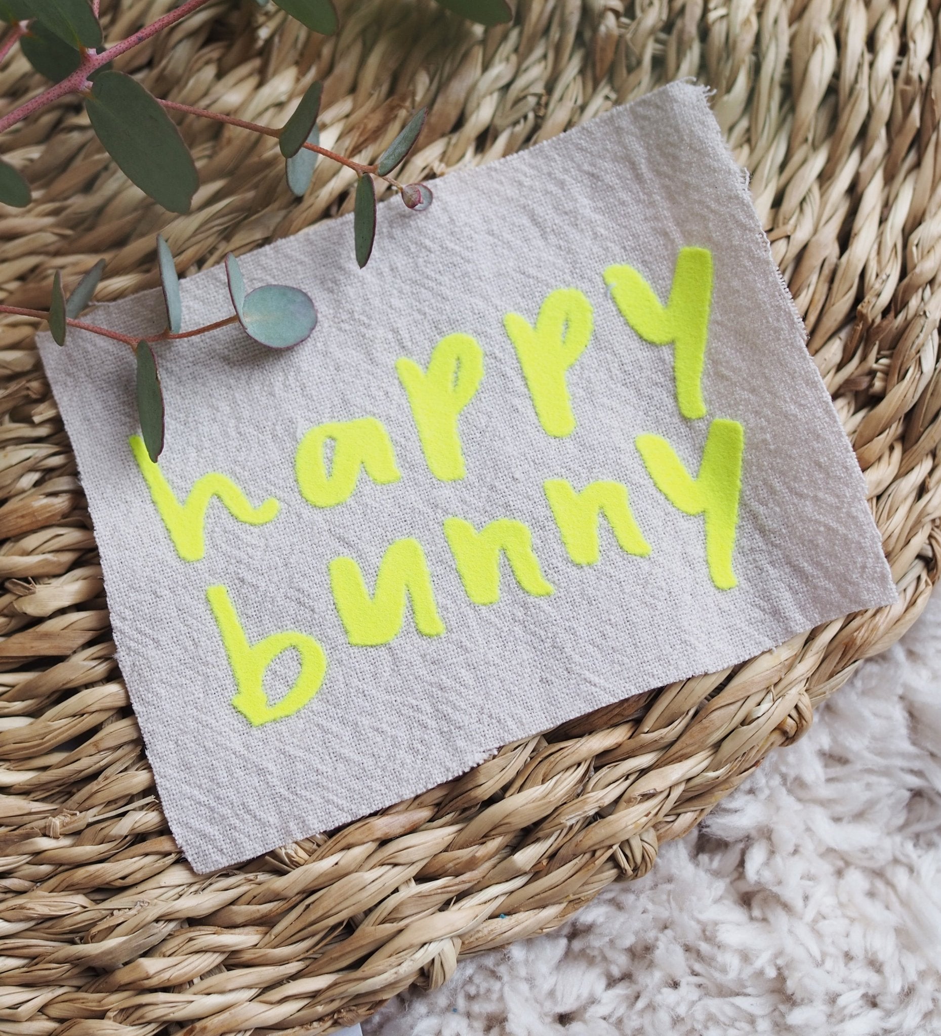 SPECIAL - EDITION! Flock - Patch - happy bunny *iron - on* - Paul & Clara