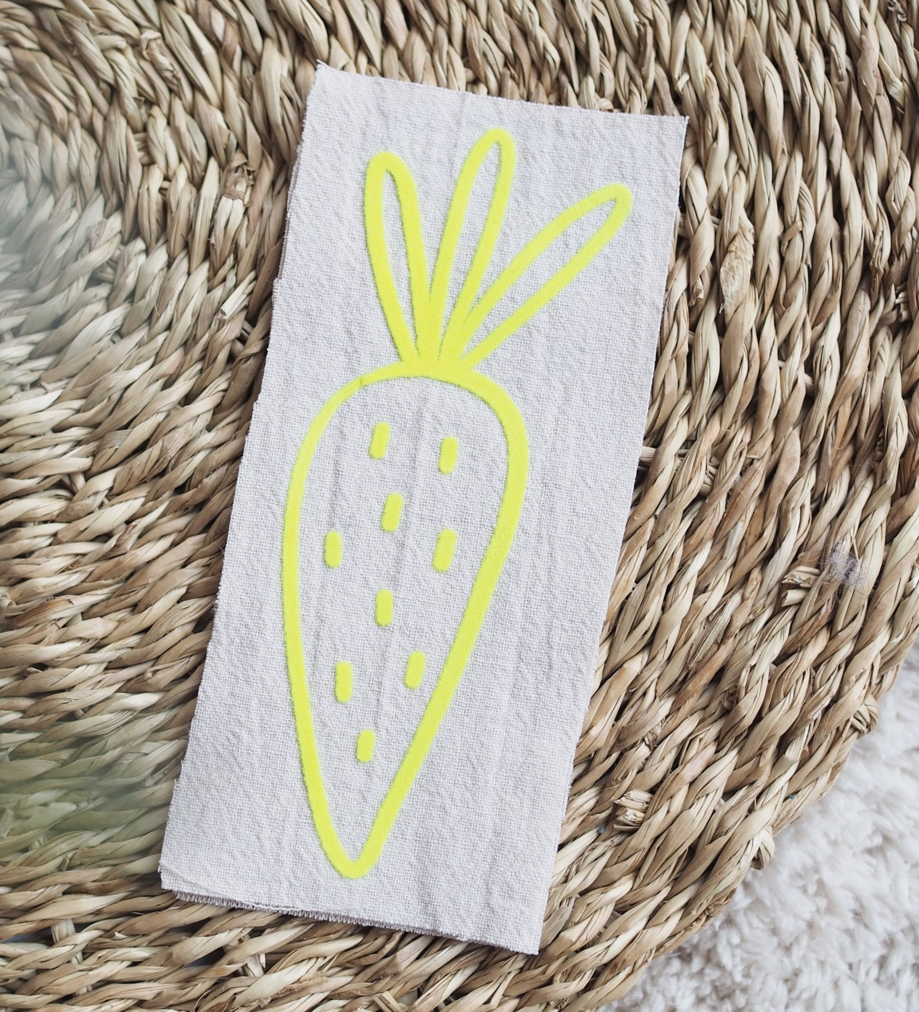 SPECIAL - EDITION! Flock - Patch - möhre *iron - on* - Paul & Clara