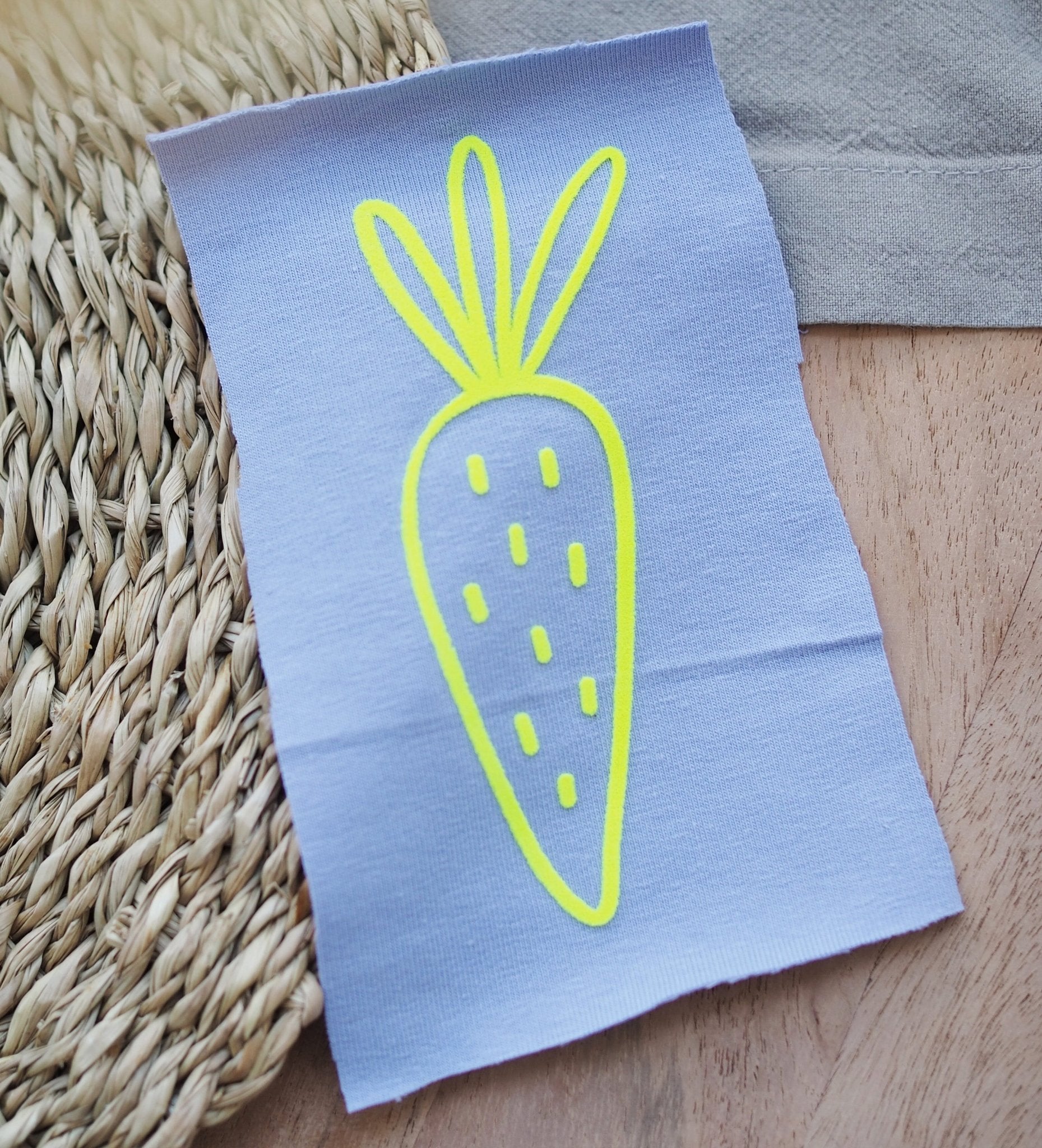 SPECIAL - EDITION! Flock - Patch - möhre *iron - on* - Paul & Clara