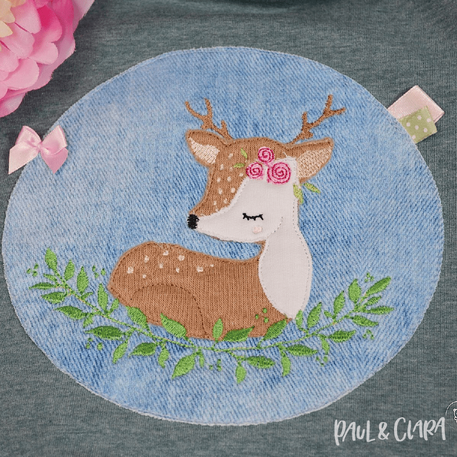 Stickdatei Frühlingsreh - Paul & Clara