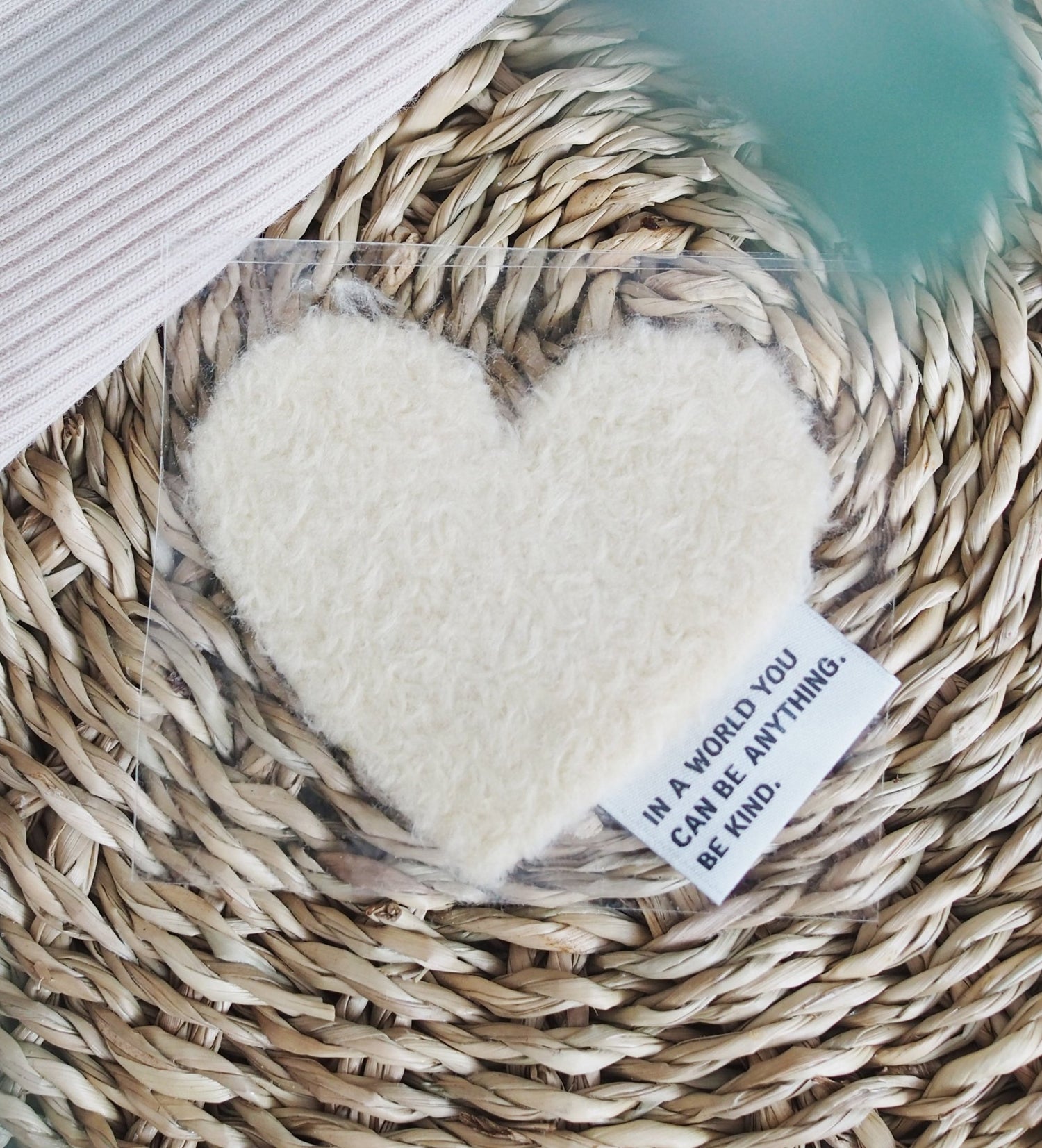 Teddy - Patch - herz ecru *iron - on* - Paul & Clara