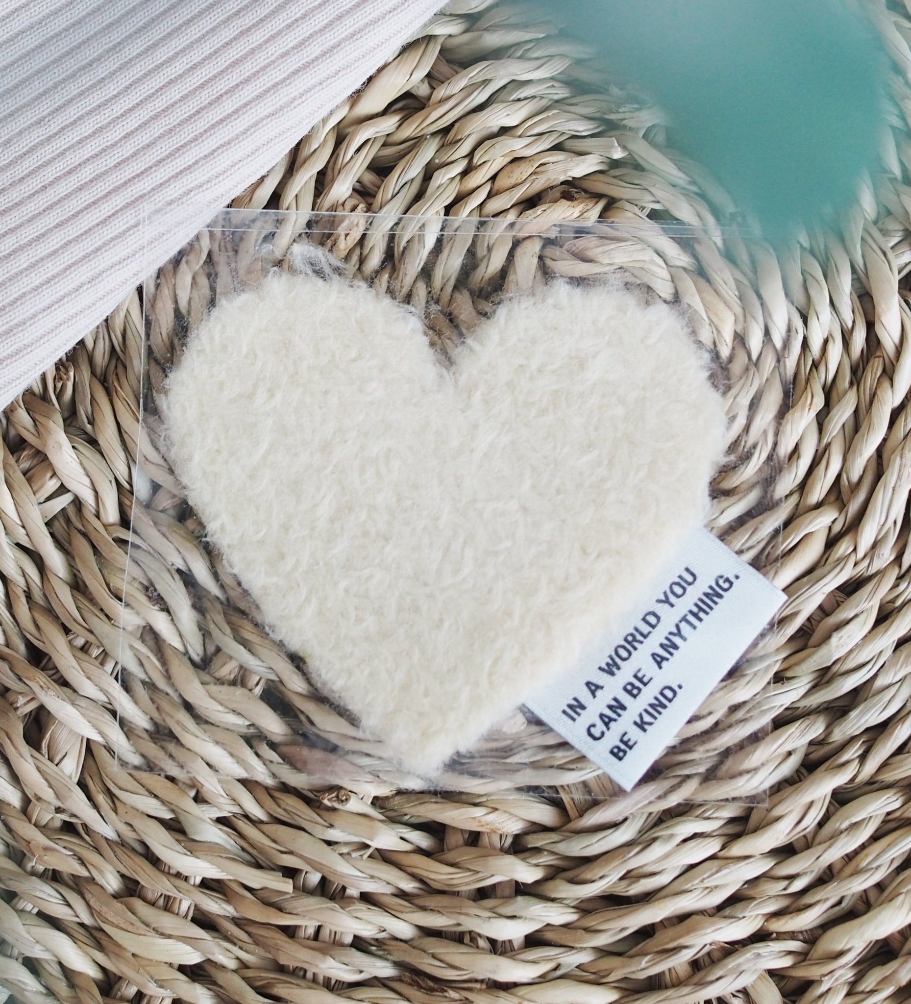 Teddy - Patch - herz ecru *iron - on* - Paul & Clara