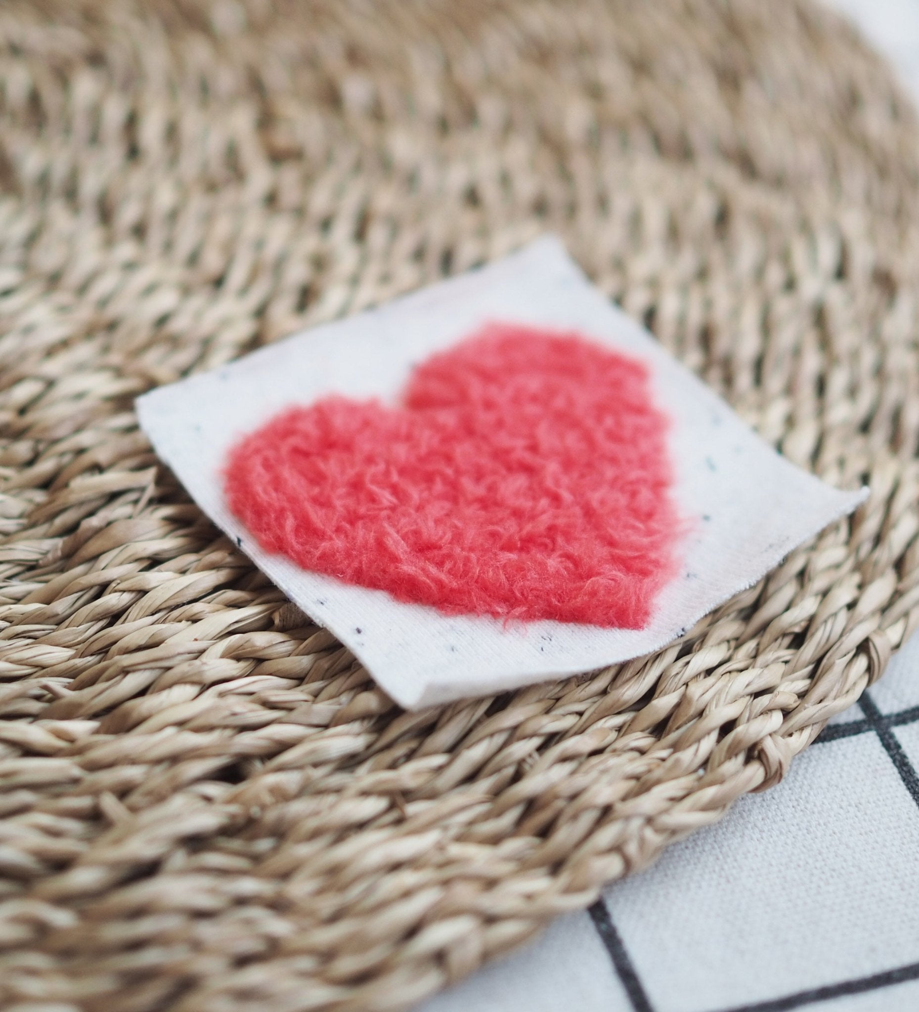 Teddy - Patch - herz rot *iron - on* - Paul & Clara