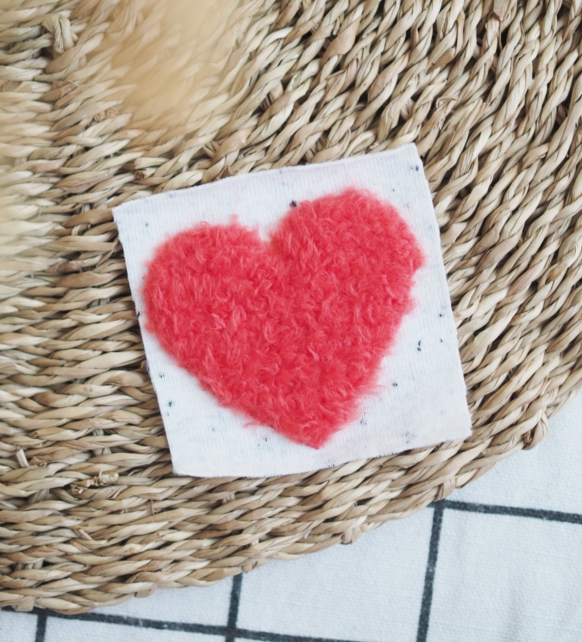 Teddy - Patch - herz rot *iron - on* - Paul & Clara