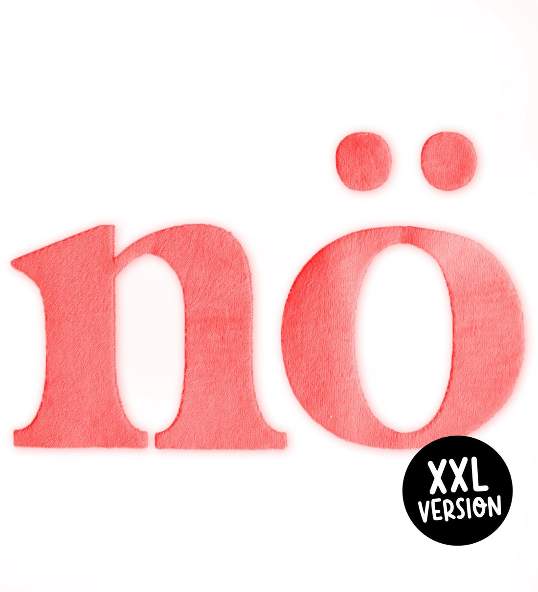 Teddy - Patch - XXL nö - NEONCORAL *iron - on* - Paul & Clara