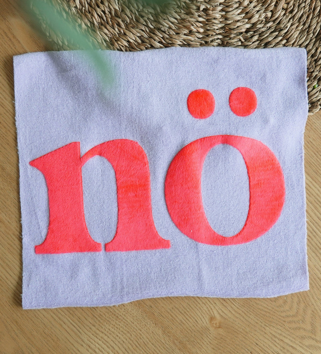 Teddy - Patch - XXL nö - NEONCORAL *iron - on* - Paul & Clara