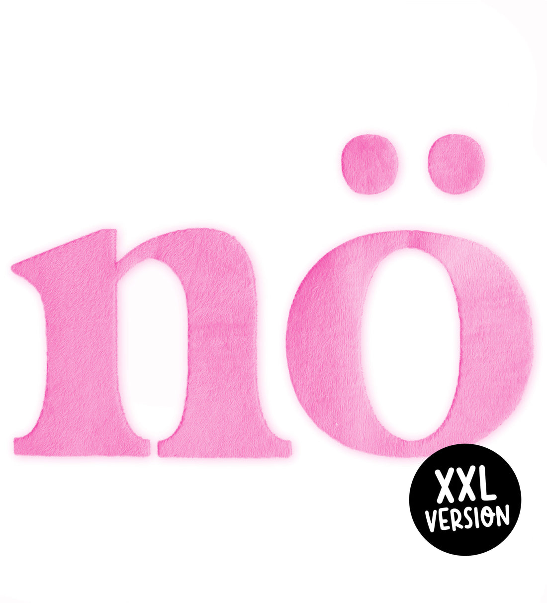 Teddy-Patch - XXL nö - NEONPINK *iron-on*
