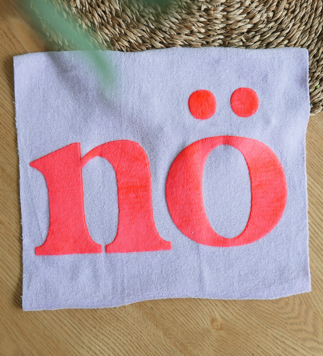 Teddy-Patch - XL nö - NEONCORAL *iron-on*