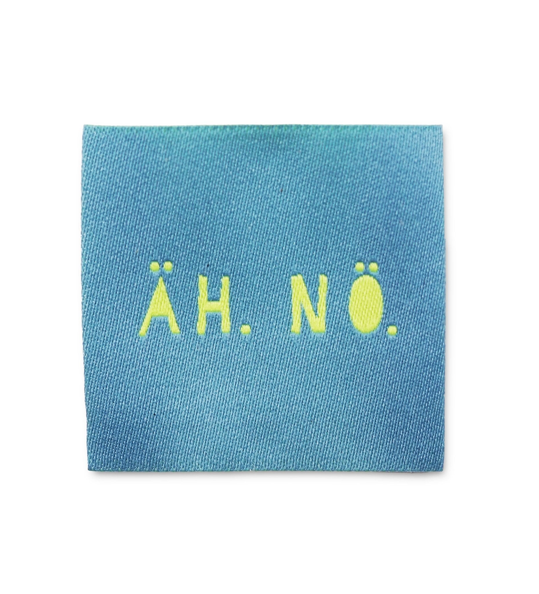 Weblabel *äh nö* blau/neon gelb - Paul & Clara