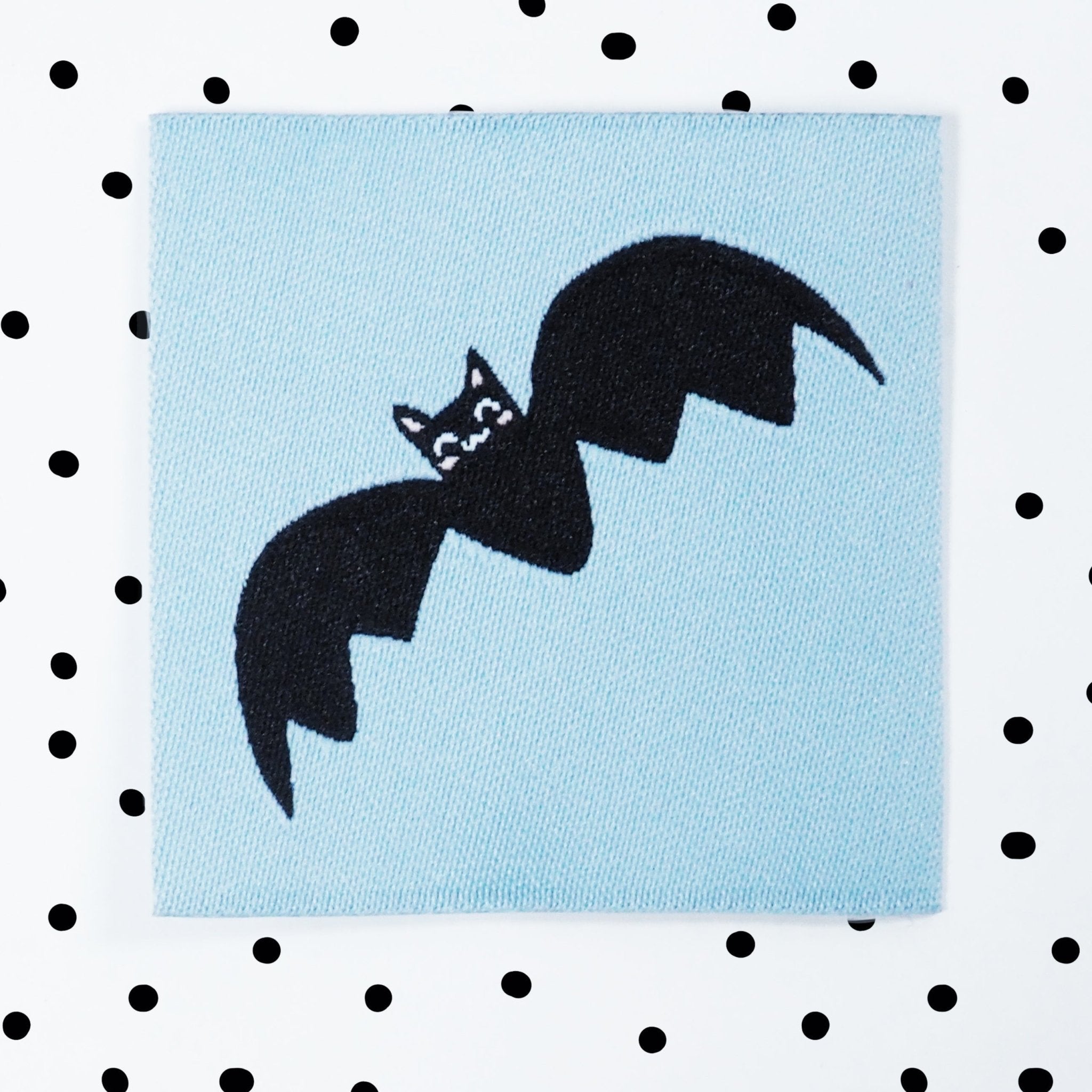 Weblabel *Fledermaus auf Blau* - Paul & Clara