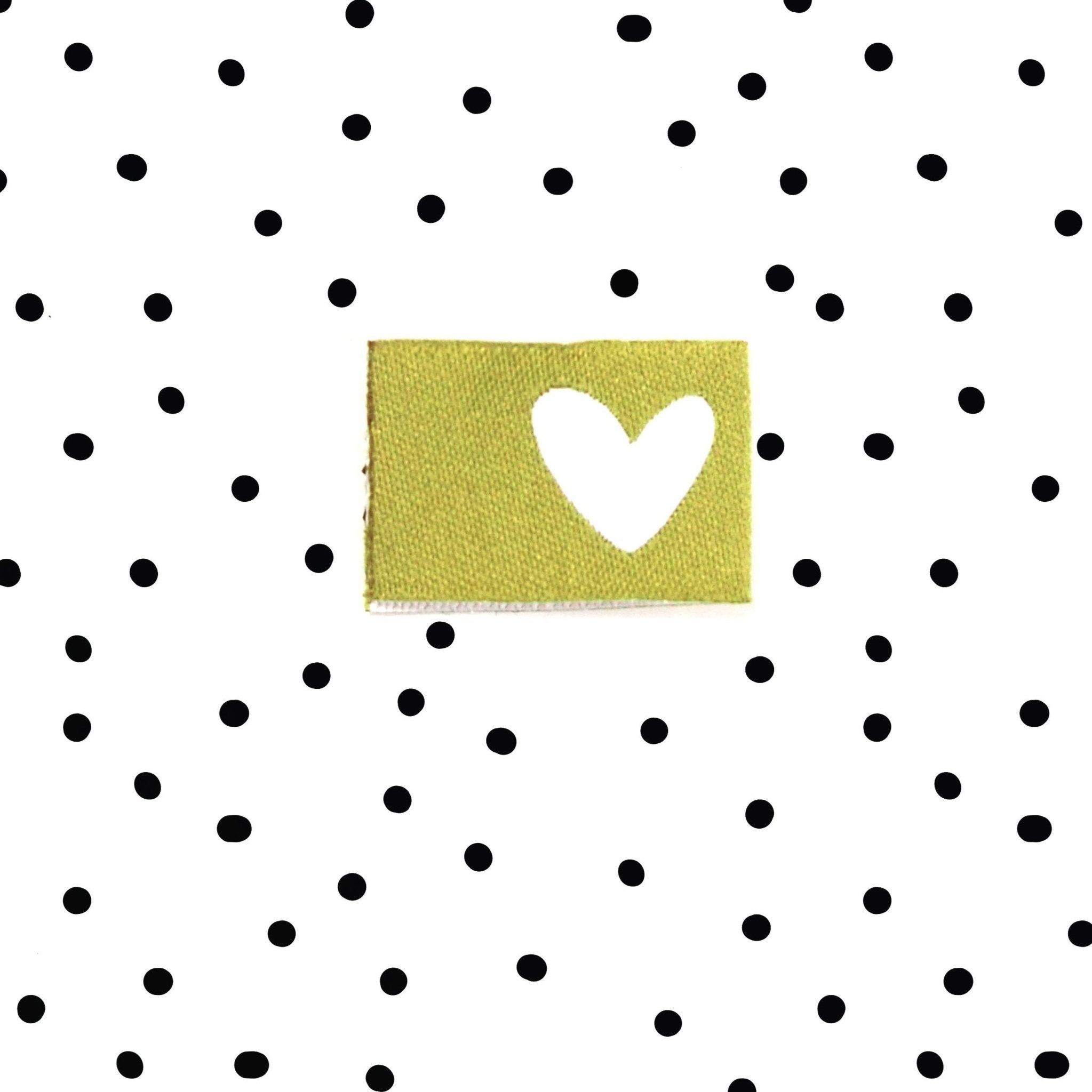 Weblabel * Herz - grün * - Paul & Clara