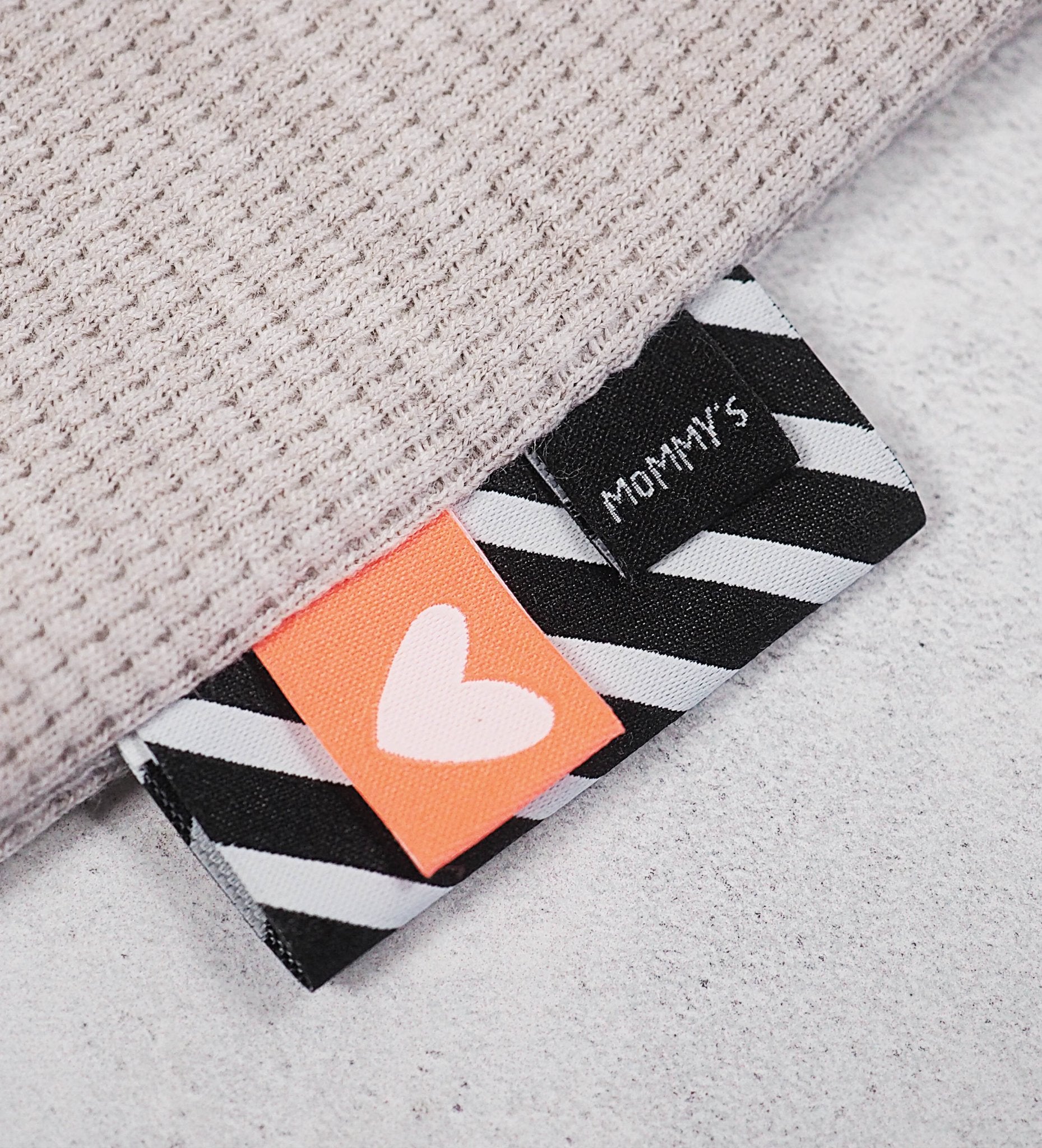 Weblabel Herz *Neon Rose - Orange* - Paul & Clara