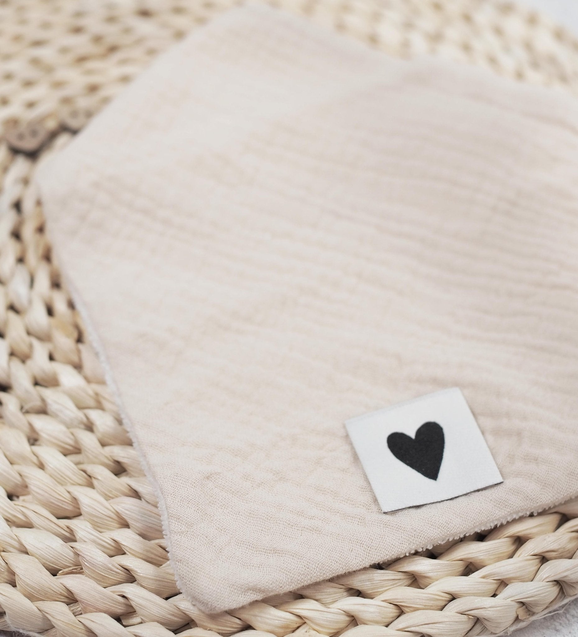 Weblabel *Herz* weiß - Paul & Clara