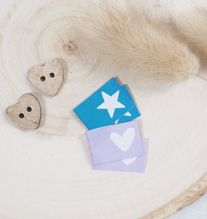 Weblabel * Stern - blau * - Paul & Clara