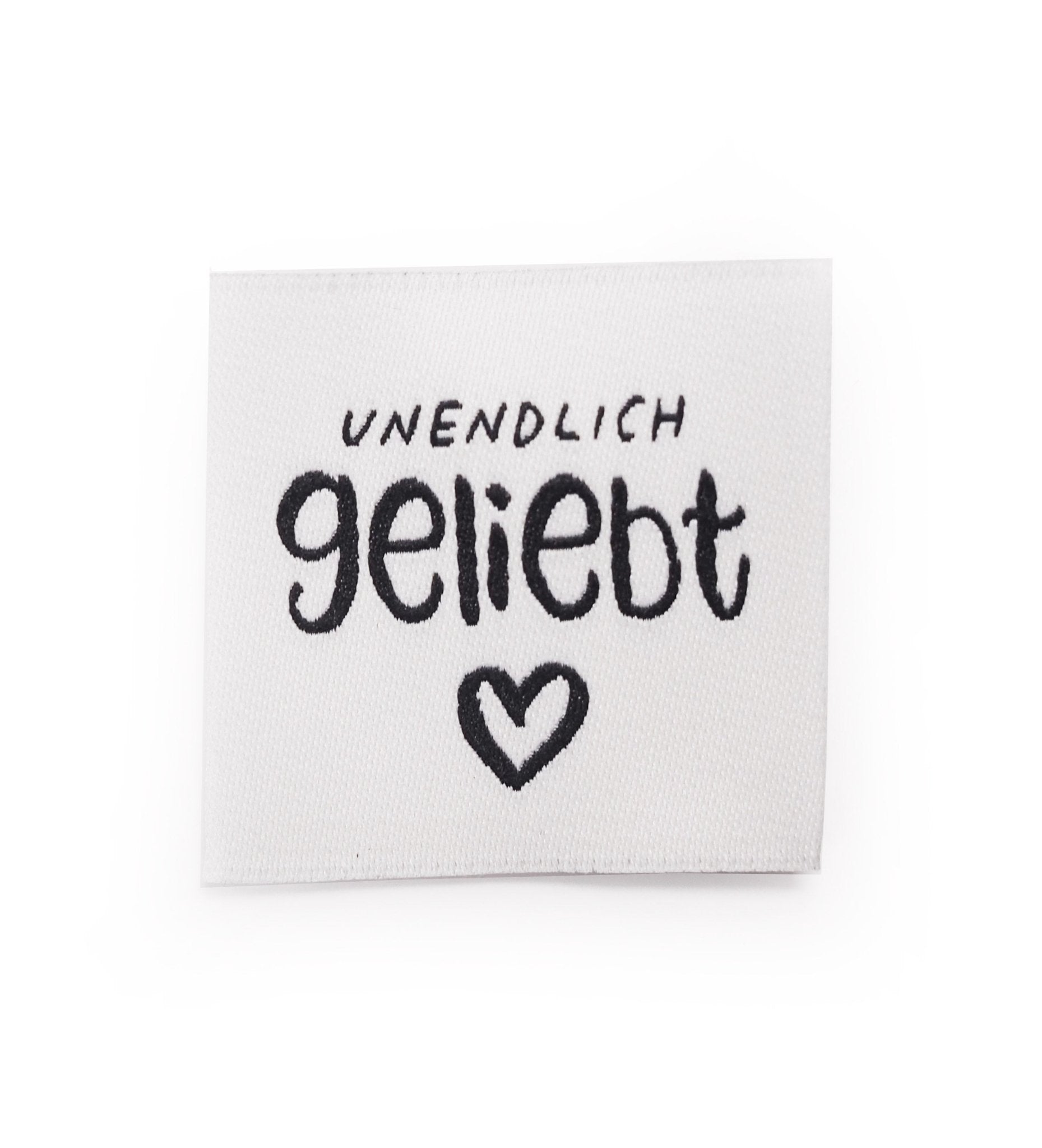 Weblabel *Unendlich geliebt* weiß - Paul & Clara