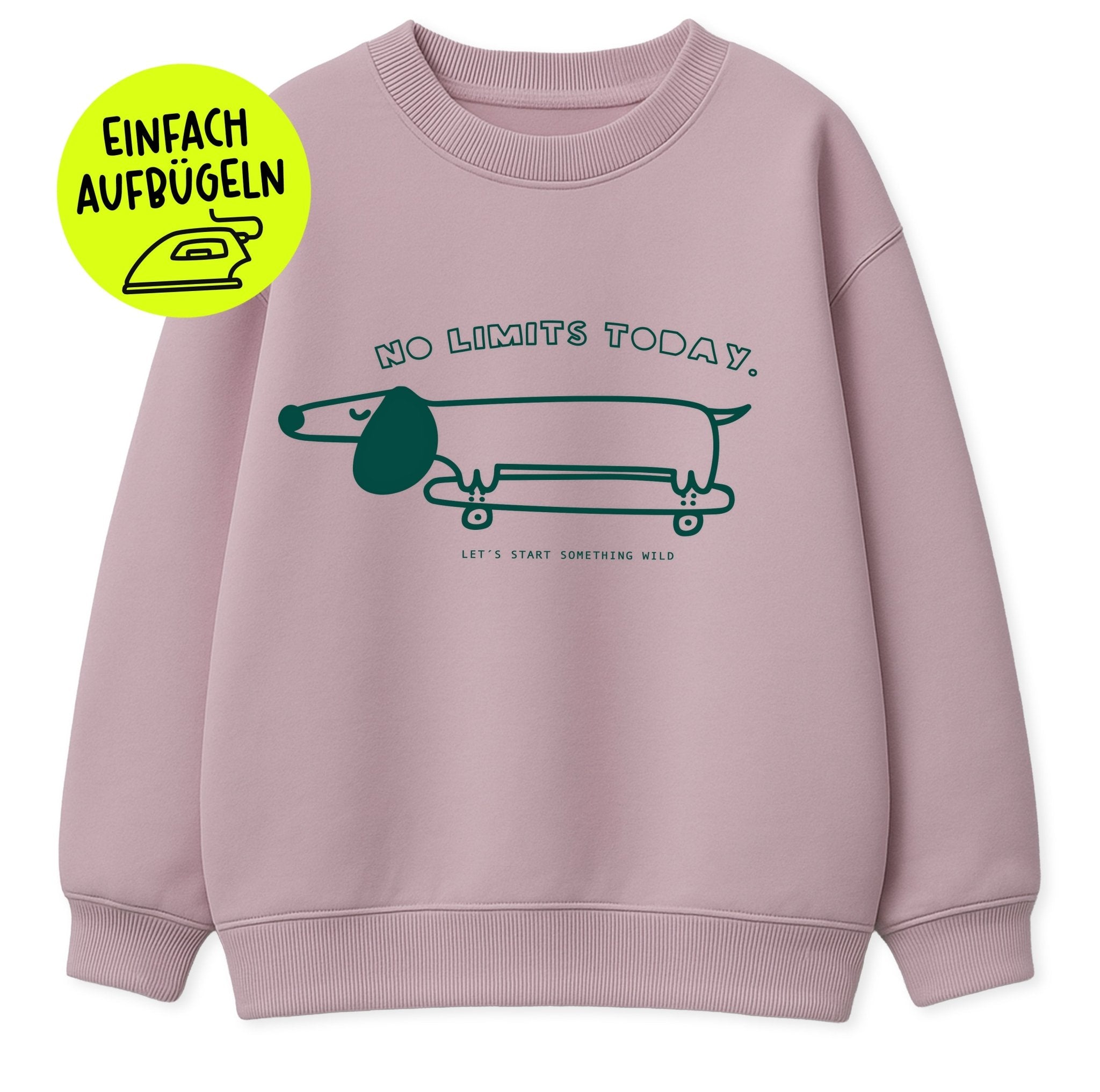 XL Flock - Patch - Dackel mit Skateboard - Paul & Clara