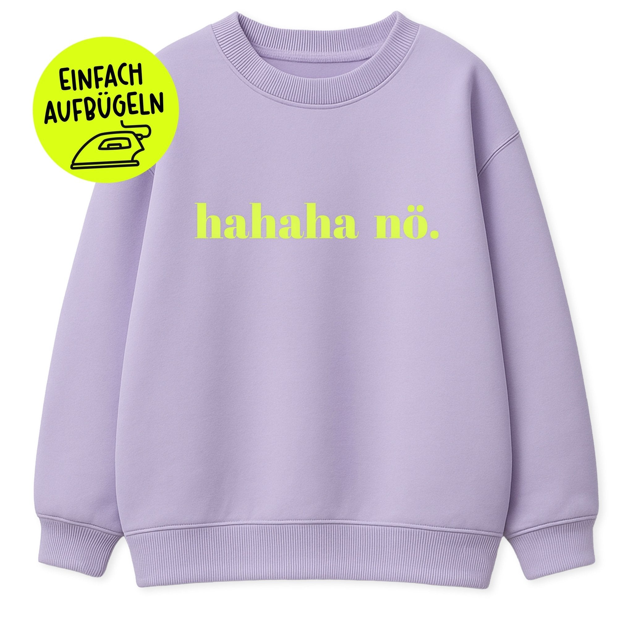 XL Flock - Patch - hahaha nö *iron - on* - Paul & Clara