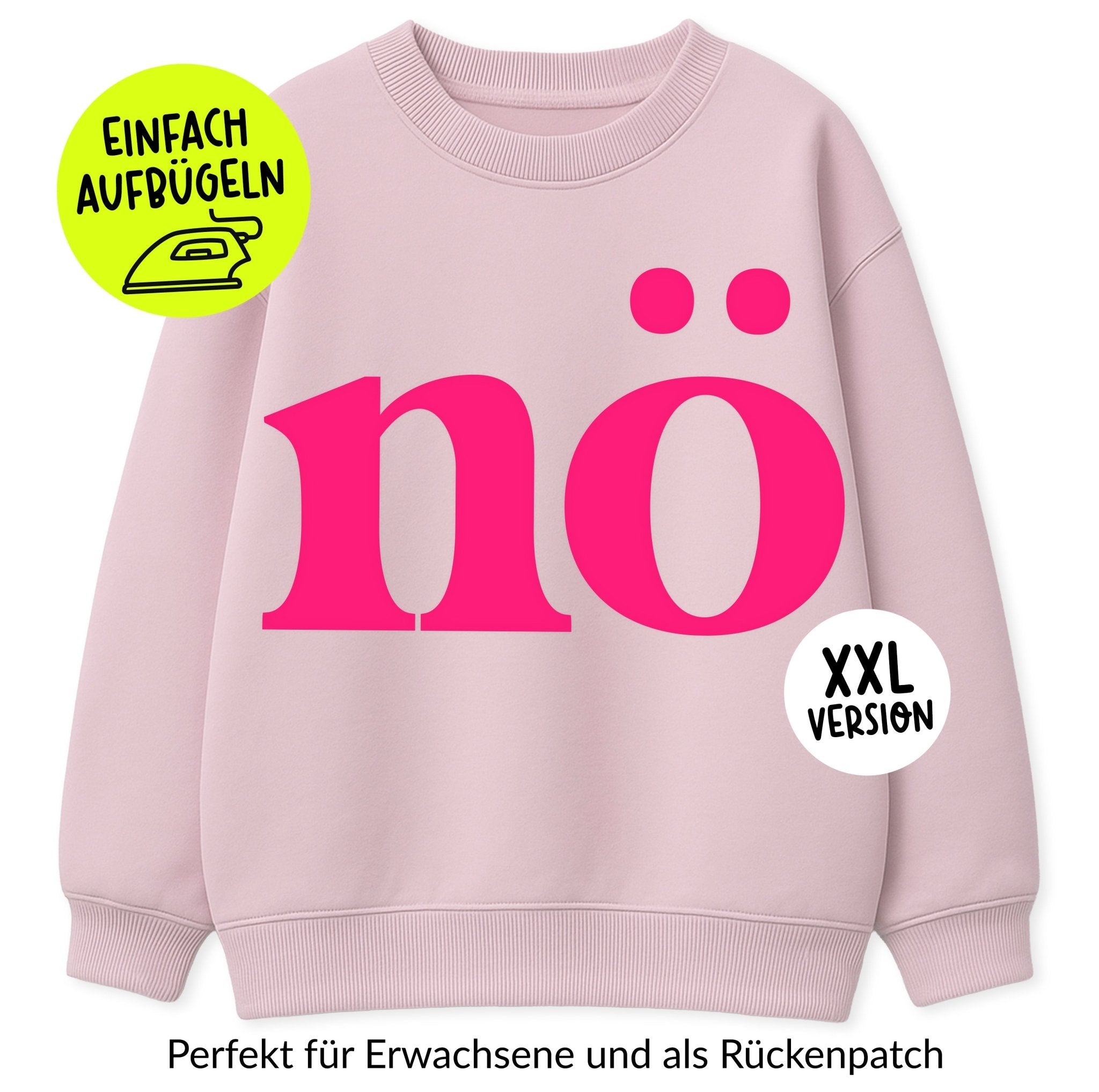XXL Flock - Patch - nö *iron - on* - Paul & Clara