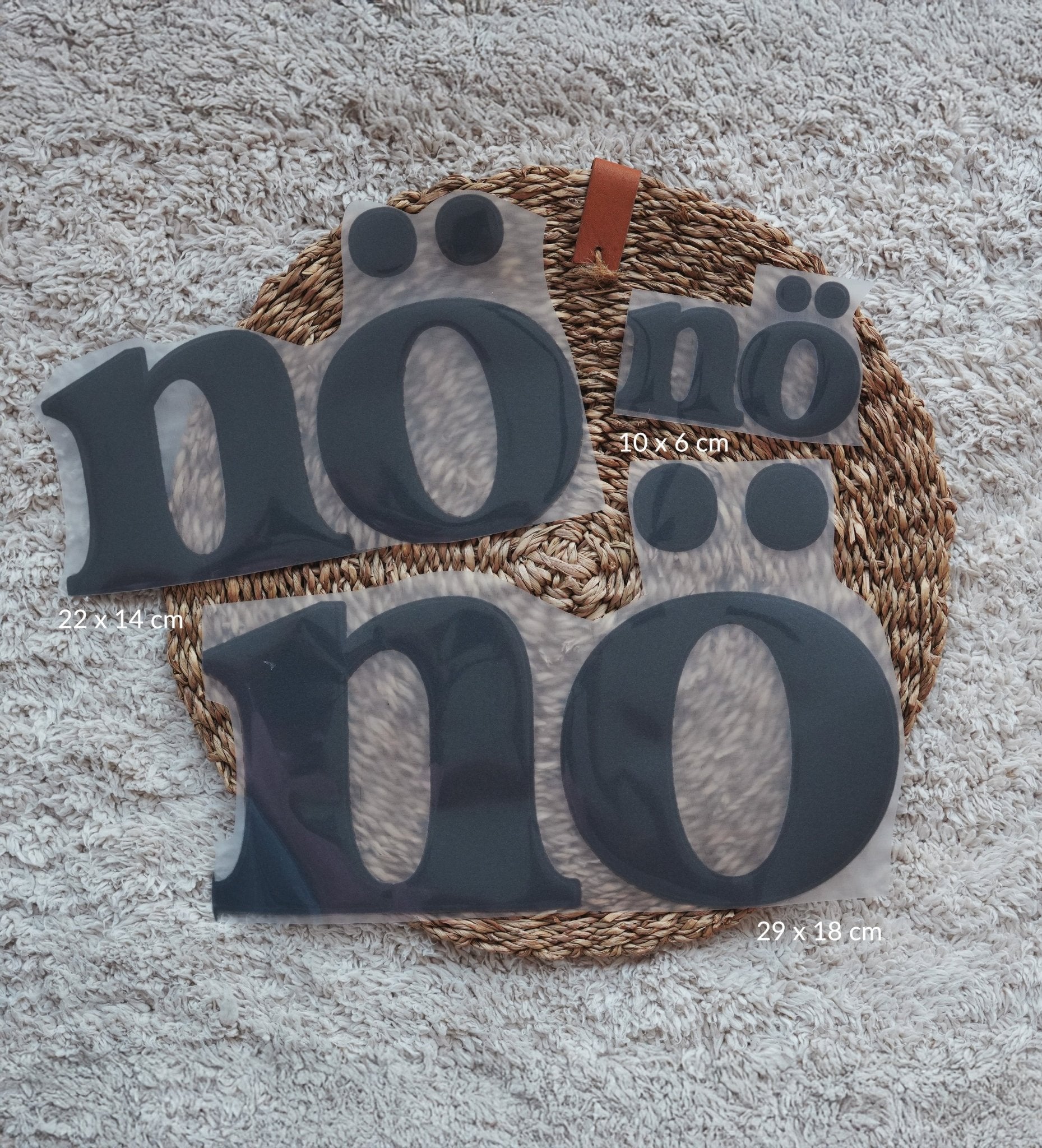 XXL Flock - Patch - nö *iron - on* - Paul & Clara