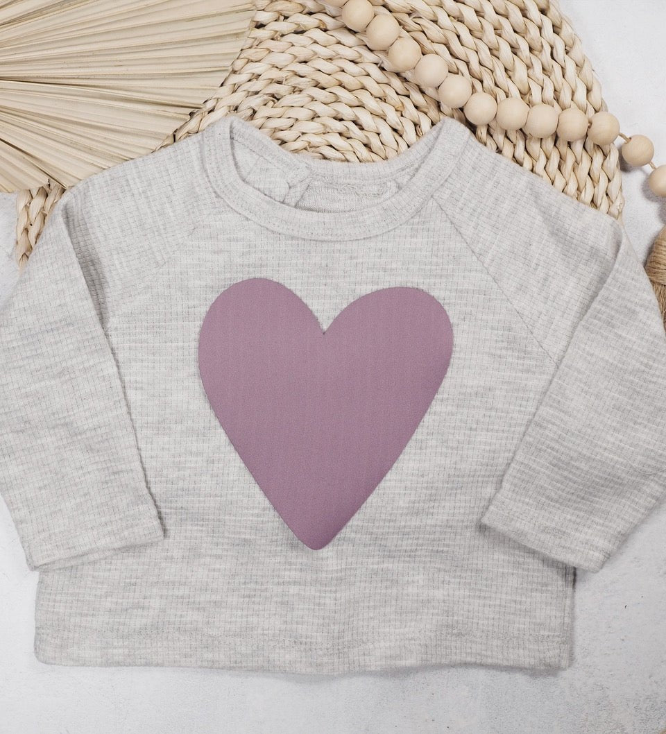 XXL - Patch - Herz Malve *iron - on* - Paul & Clara