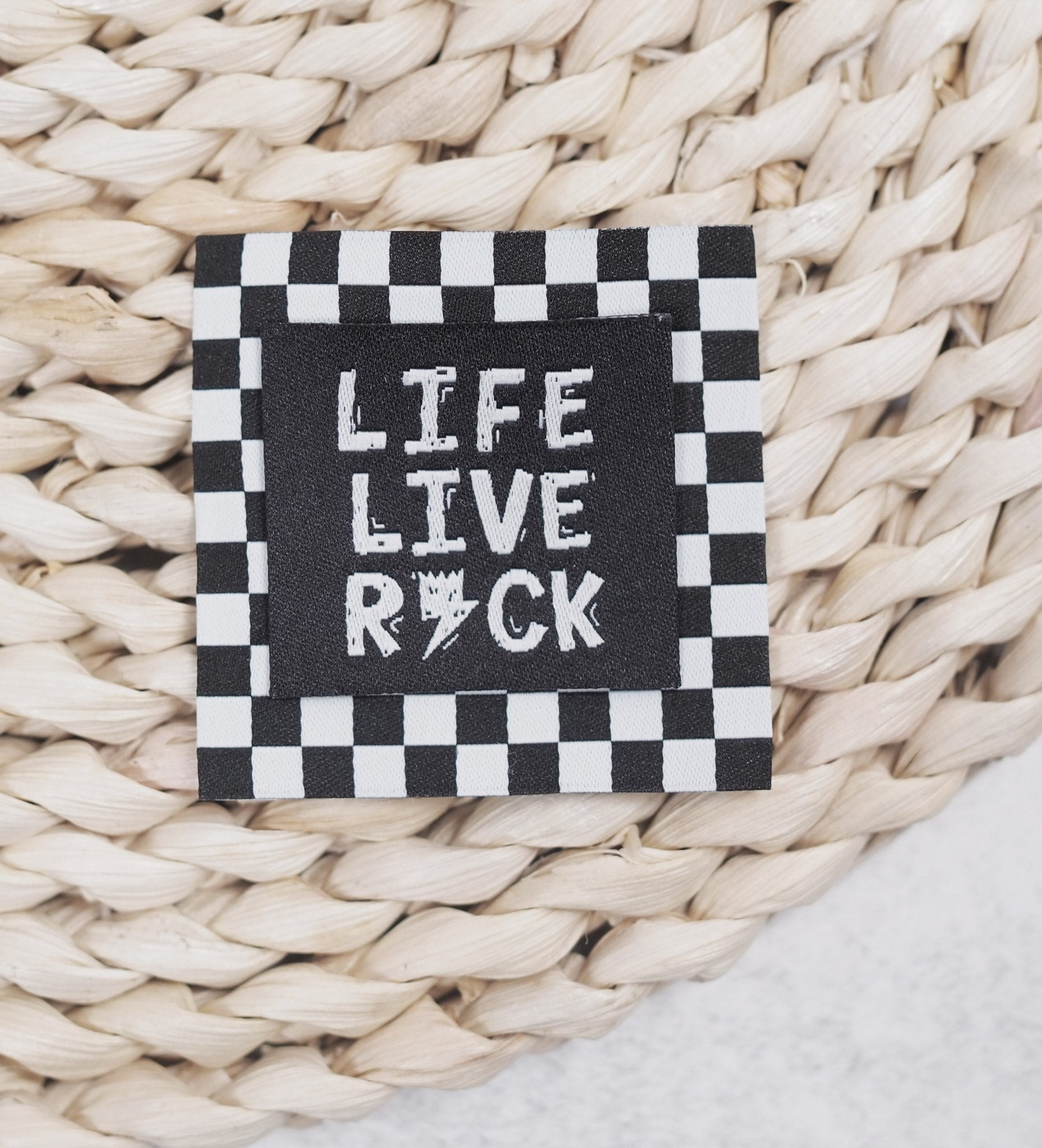 XXL - Weblabel *Schachbrett Schwarz/Weiß* - Paul & Clara