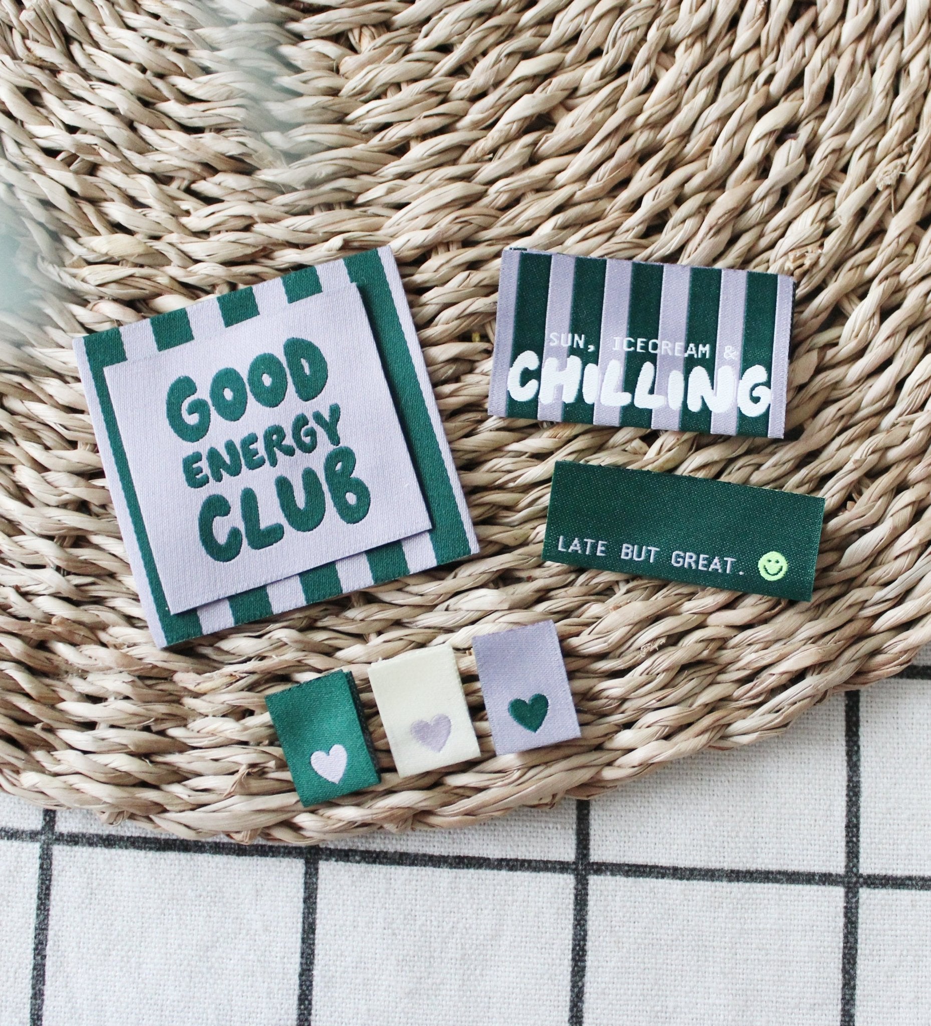 XXL - Weblabel - Stripes *Lila/Grün* - Paul & Clara