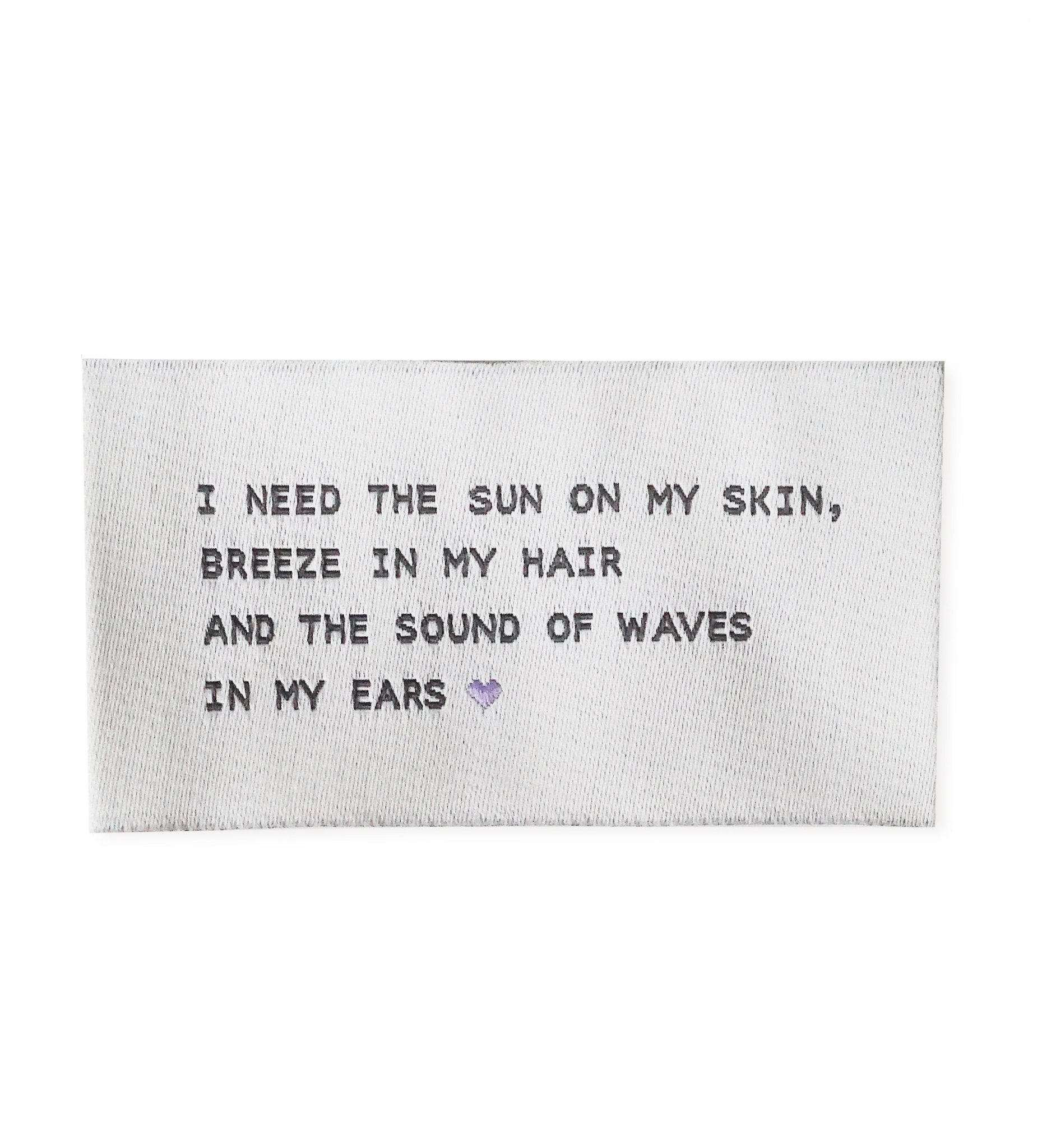 XXL Weblabel - sun on my skin - Paul & Clara