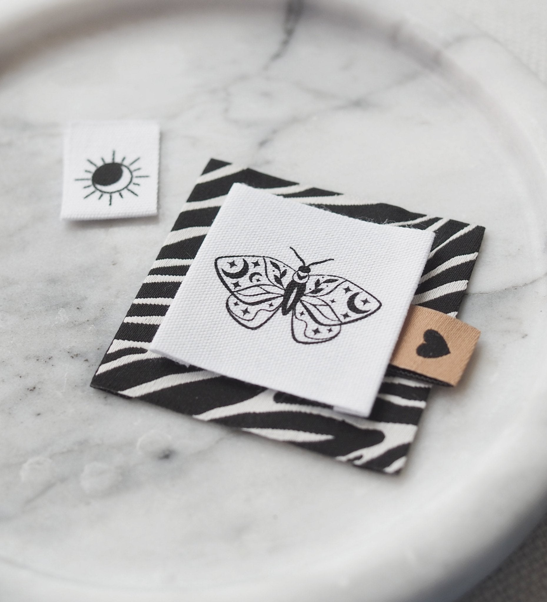 XXL - Weblabel *Zebra* Schwarz - Creme - Paul & Clara