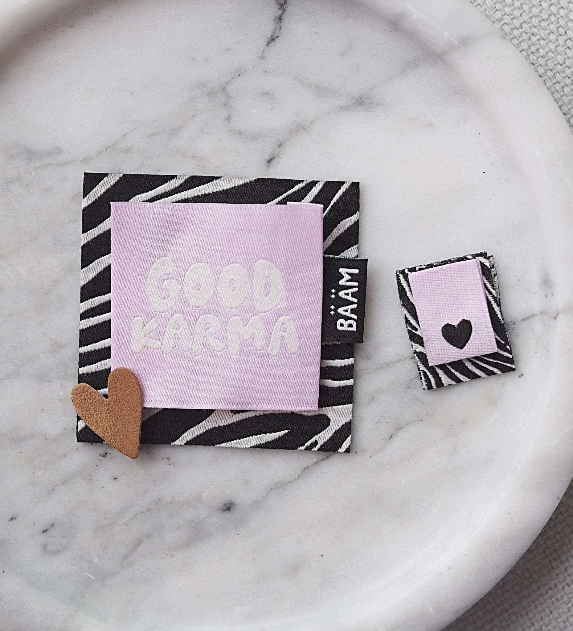 XXL - Weblabel *Zebra* Schwarz - Creme - Paul & Clara