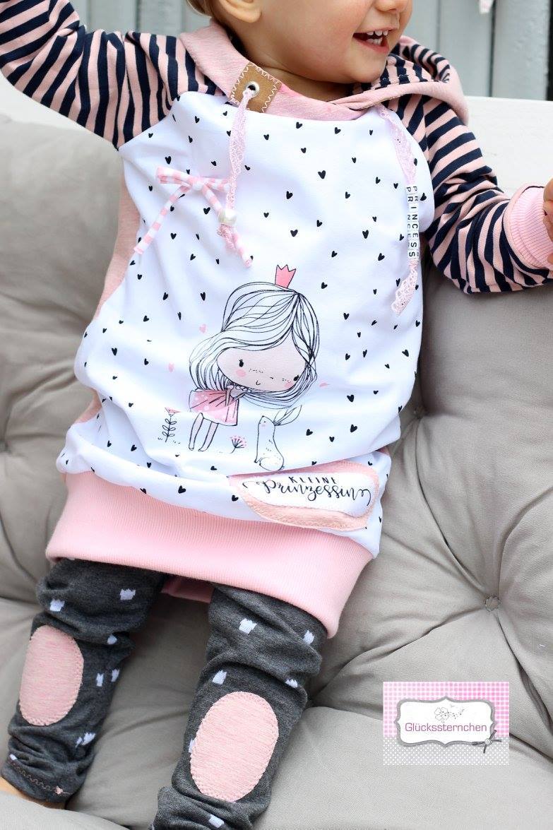 Kleine Prinzessin - Allover Herzen *Dunkelblau* - Paul & Clara
