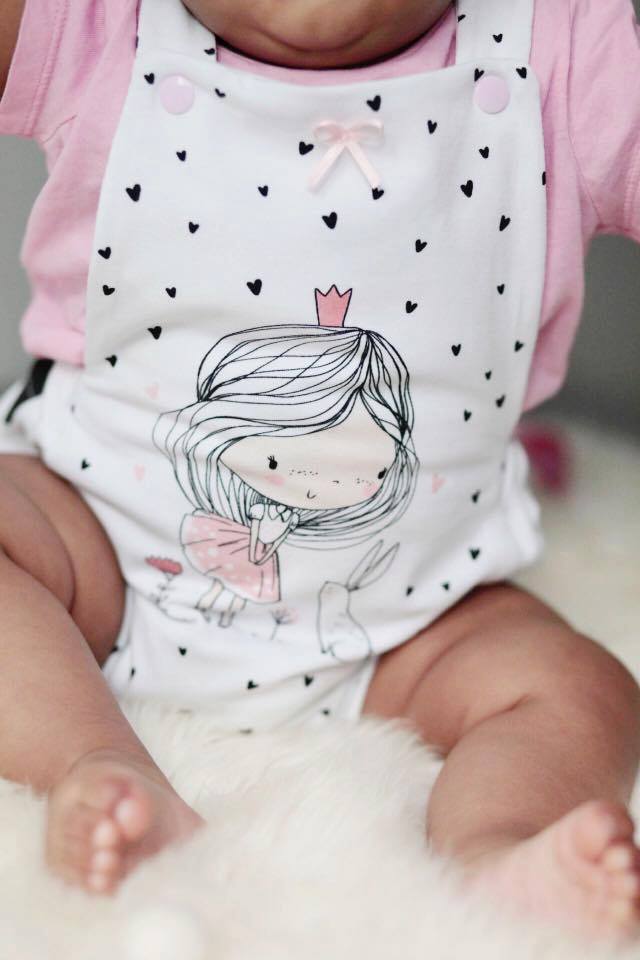 Kleine Prinzessin - Allover Herzen *Dunkelblau* - Paul & Clara