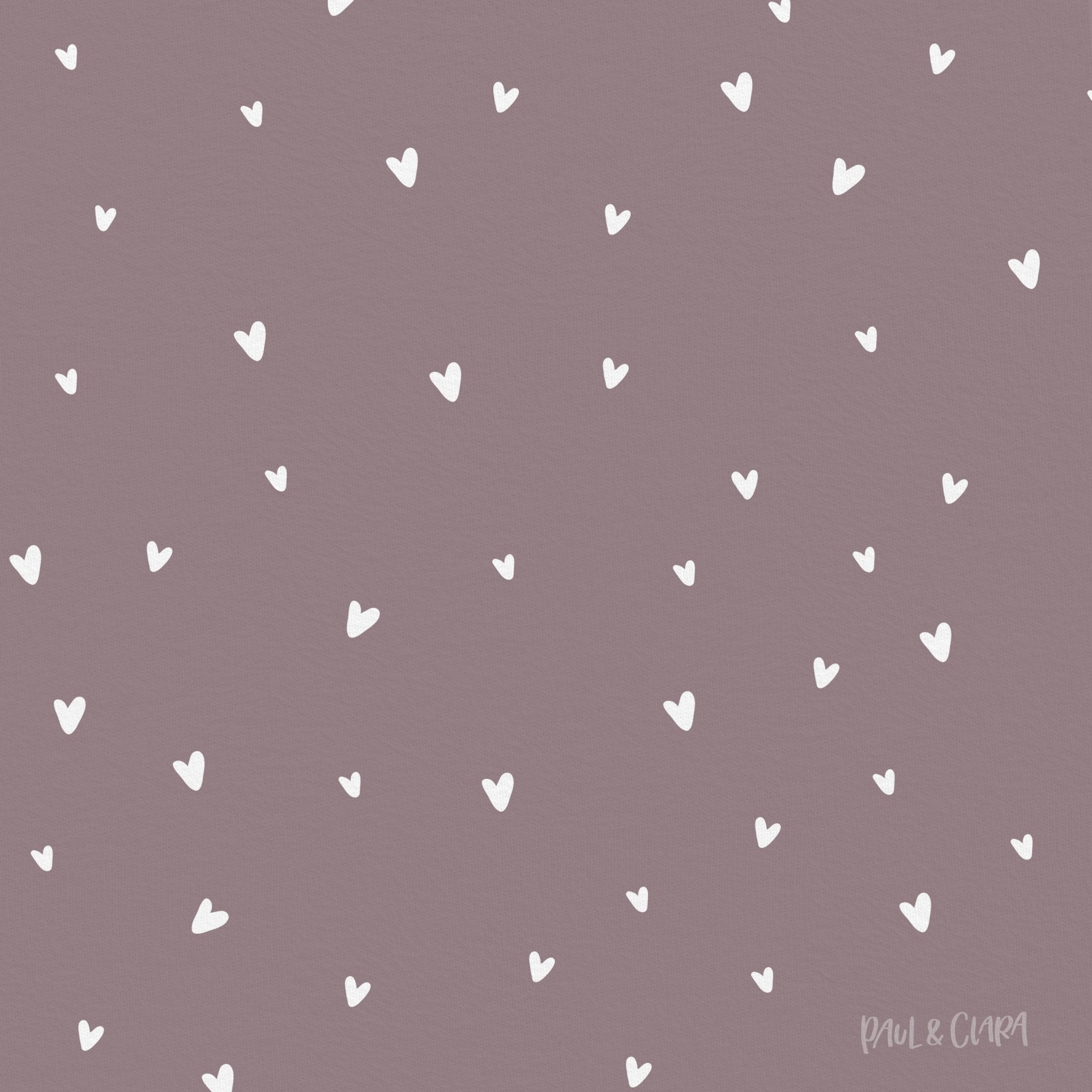 Kleine Prinzessin - Allover Herzen *Malve* - Paul & Clara