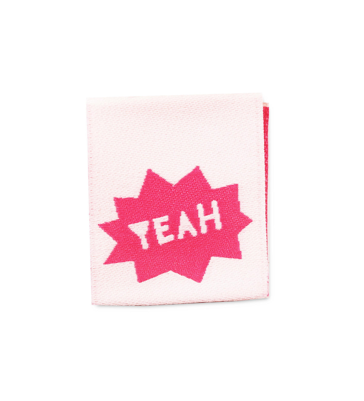 Klapp-Weblabel *YEAH* rosa/neon pink - 4er Pack