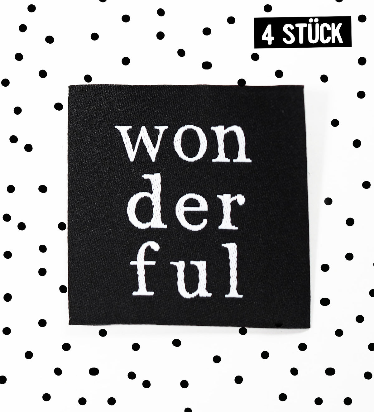 Weblabel *WONDERFUL*- 4er Pack