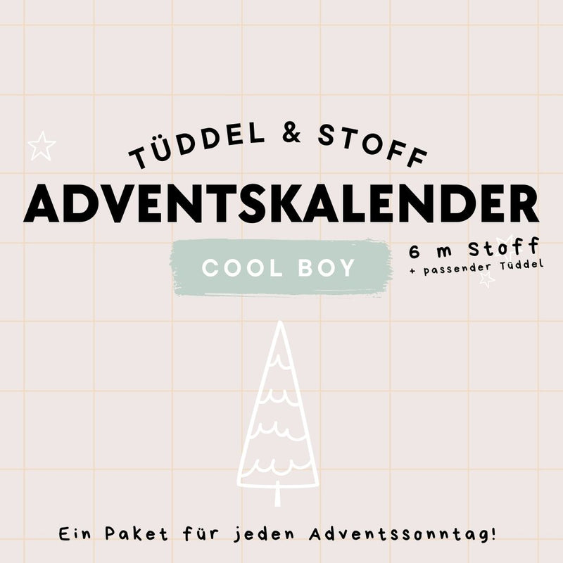 Stoff-Adventskalender - COOL BOYS *2024* + EXTRAÜBERRASCHUNG!!!