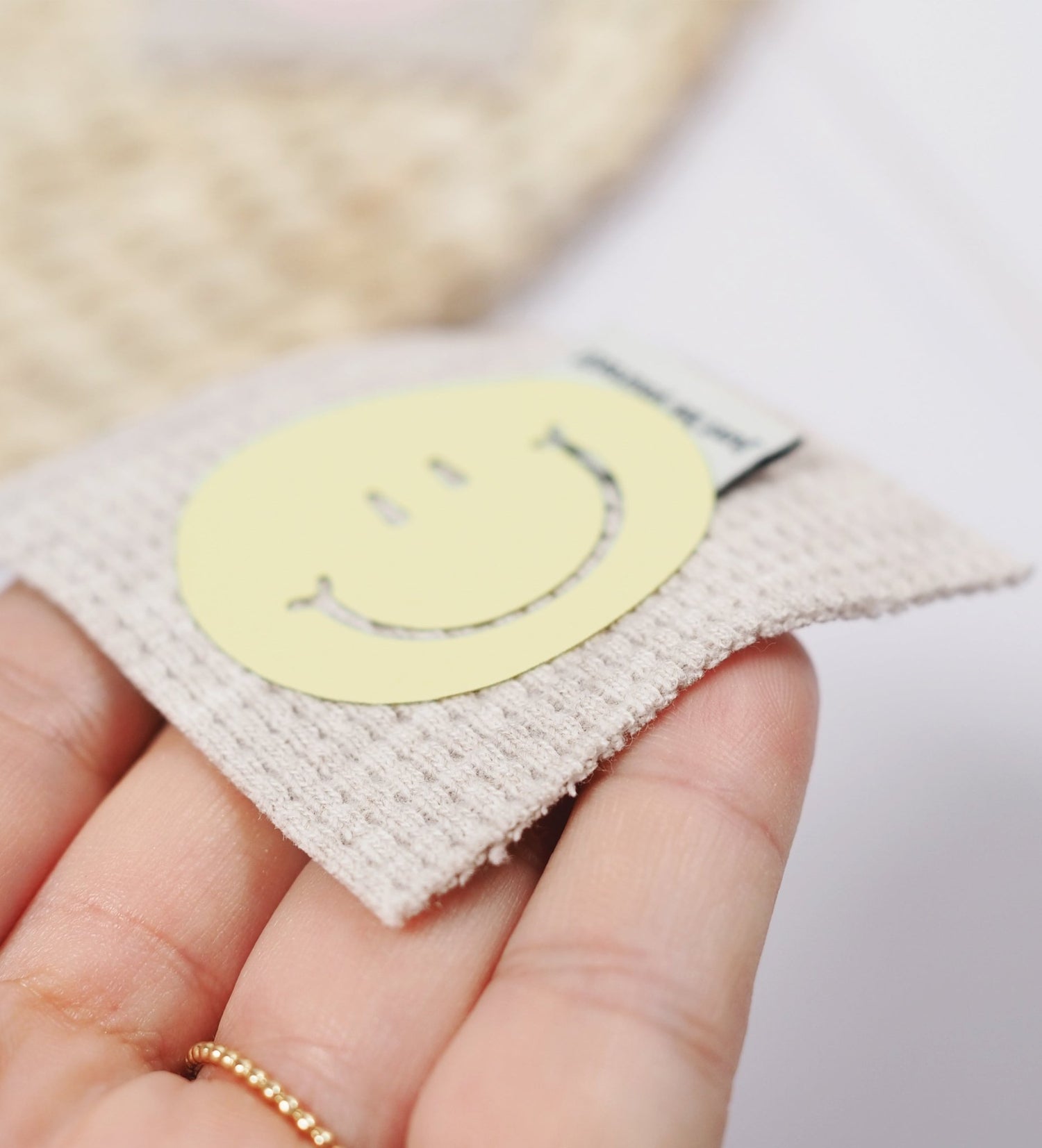 3D - Silikon - Patch - Smile *Rosa* *iron - on* - Paul &amp; Clara