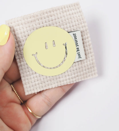3D - Silikon - Patch - Smile *Rosa* *iron - on* - Paul &amp; Clara