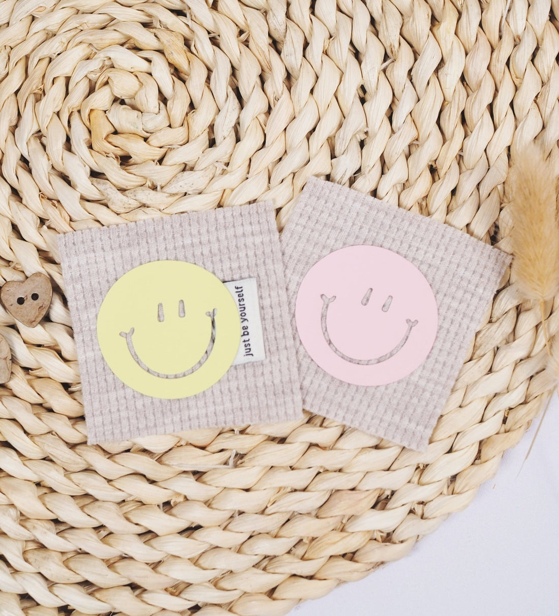 3D - Silikon - Patch - Smile *Rosa* *iron - on* - Paul &amp; Clara