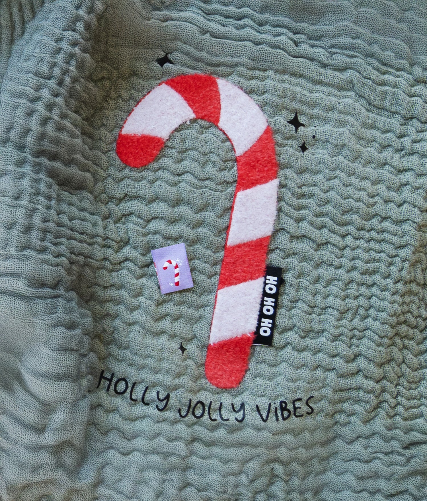 Teddy-Patch - XL Zuckerstange *iron-on* inkl. Weblabel