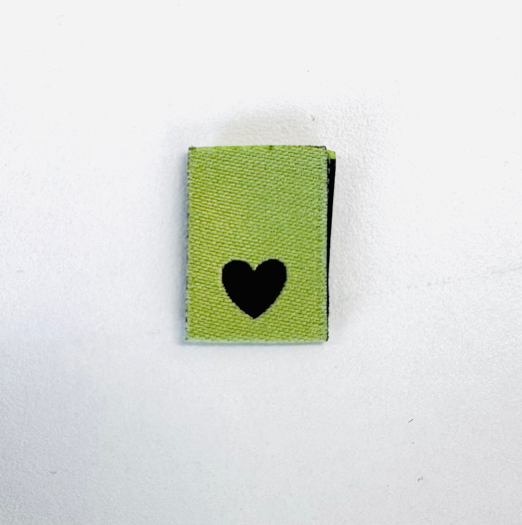 Klapp-Weblabel *Mini Herz* Grün