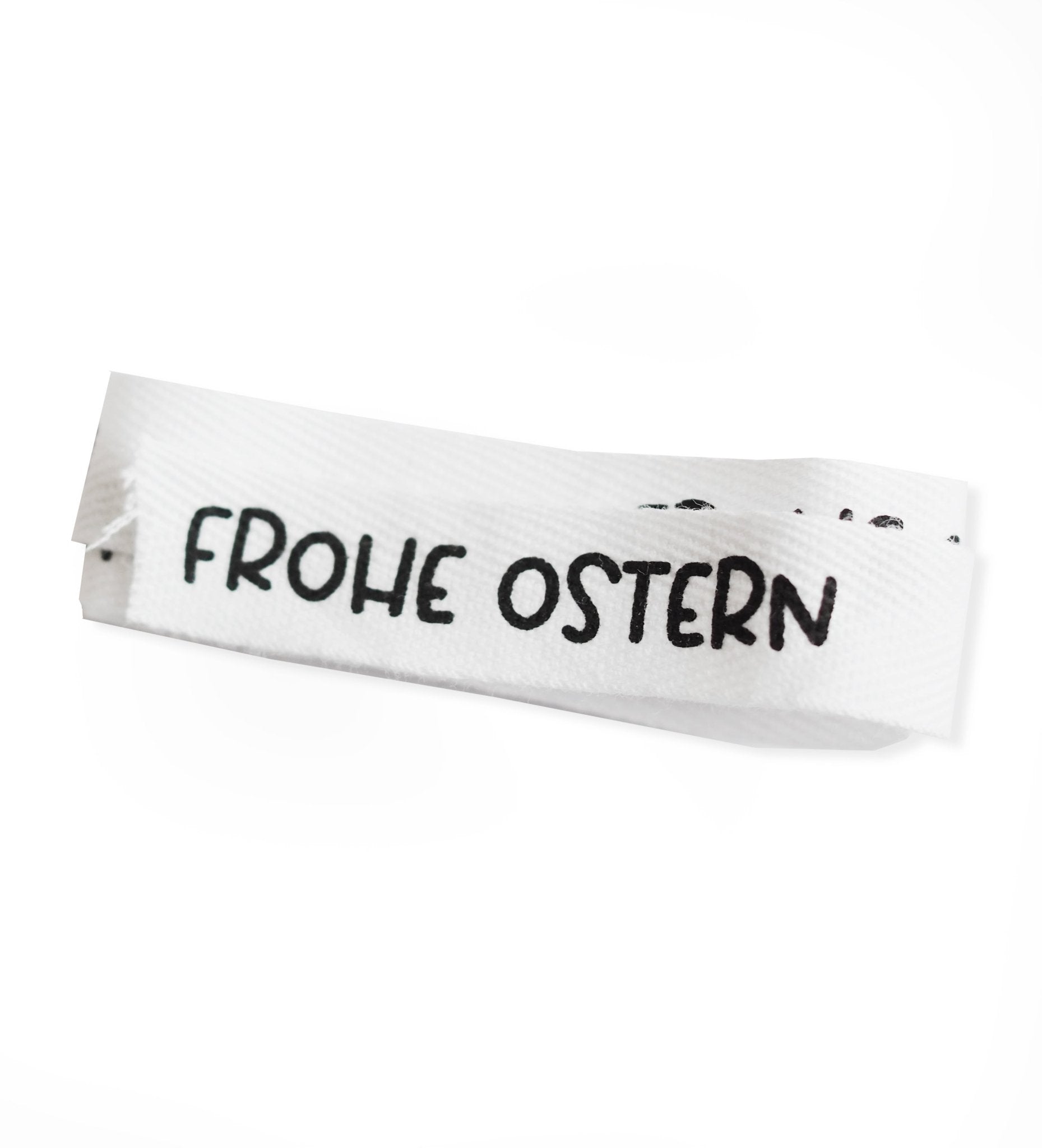 Baumwoll - Band - frohe Ostern *Weiß* - Paul &amp; Clara