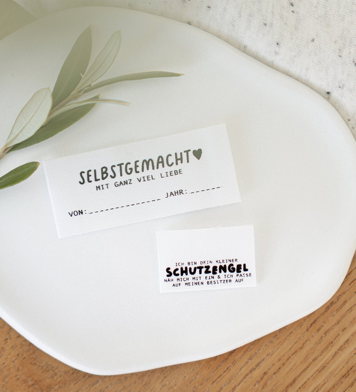 Baumwoll - Klapplabel - Kleiner Schutzengel - Paul &amp; Clara