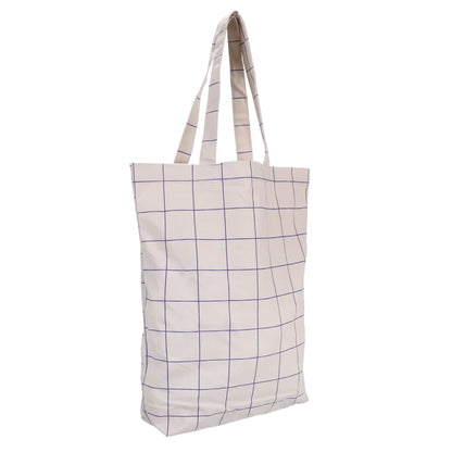 Baumwoll Tasche - Grid *Blau* - Paul &amp; Clara