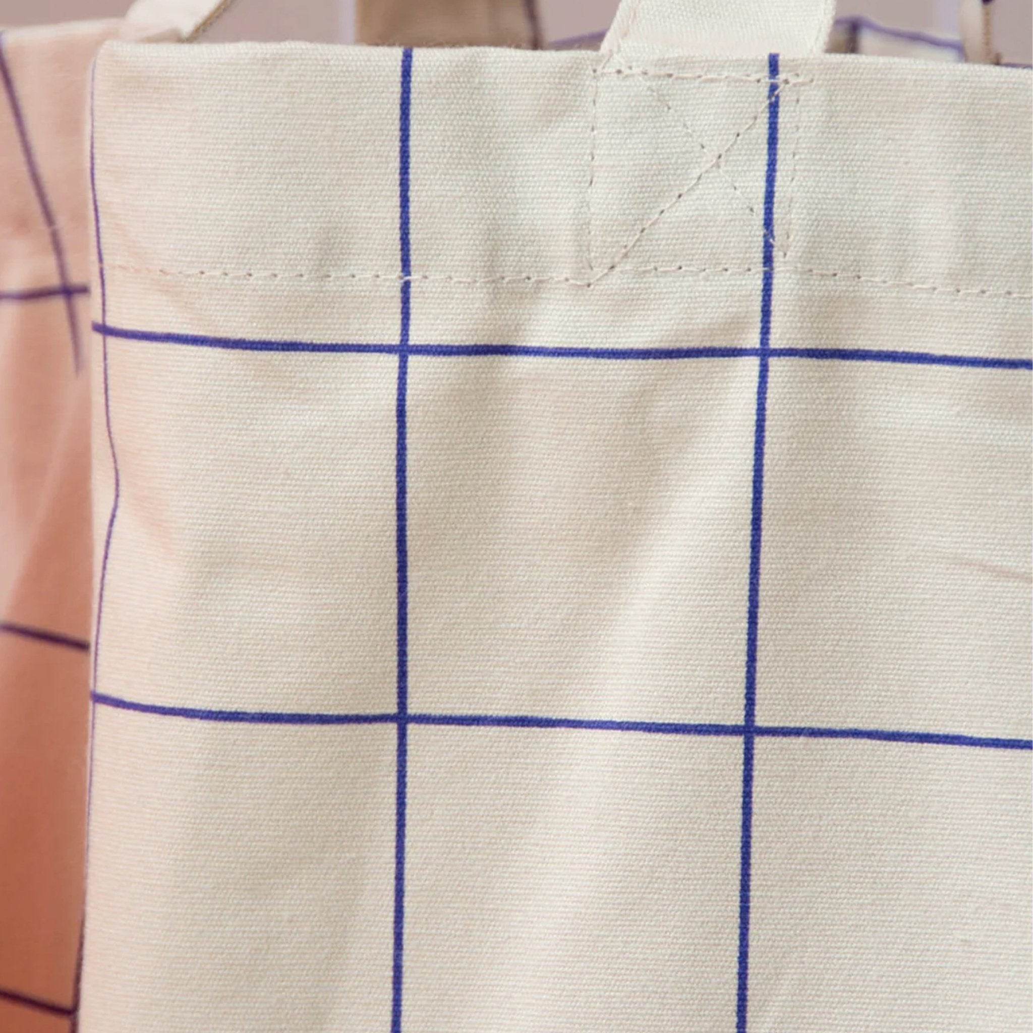 Baumwoll Tasche - Grid *Blau* - Paul &amp; Clara