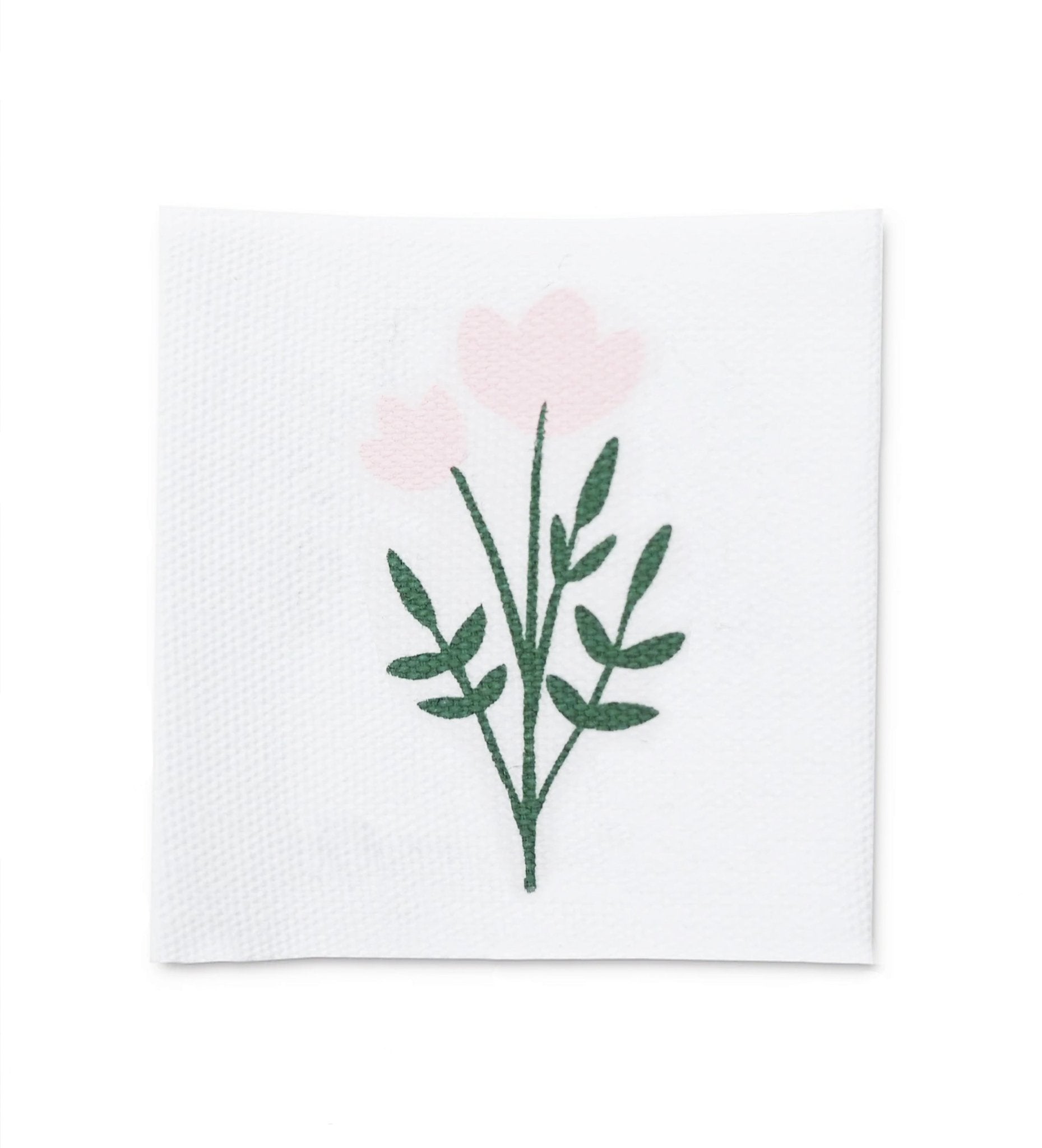 Baumwolllabel *Blümchen - rosa* - Paul &amp; Clara