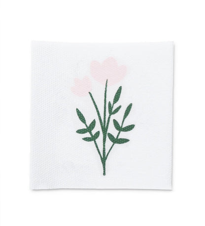 Baumwolllabel *Blümchen - rosa* - Paul &amp; Clara