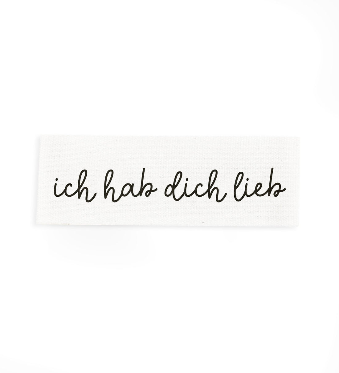 Baumwolllabel *ich hab dich lieb* - WEIß - Paul &amp; Clara