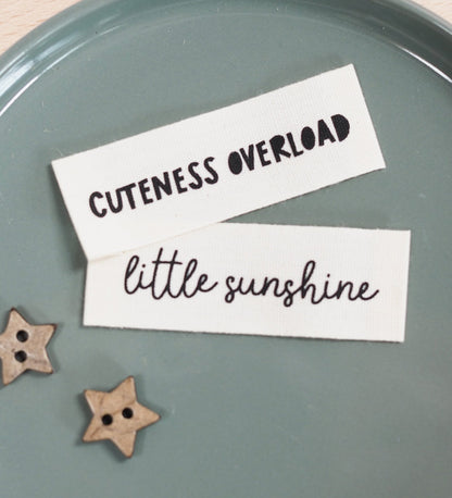Baumwolllabel *little sunshine* - WEIß - Paul &amp; Clara