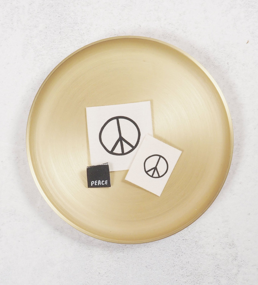 Baumwolllabel *Peace - Zeichen* - Paul &amp; Clara